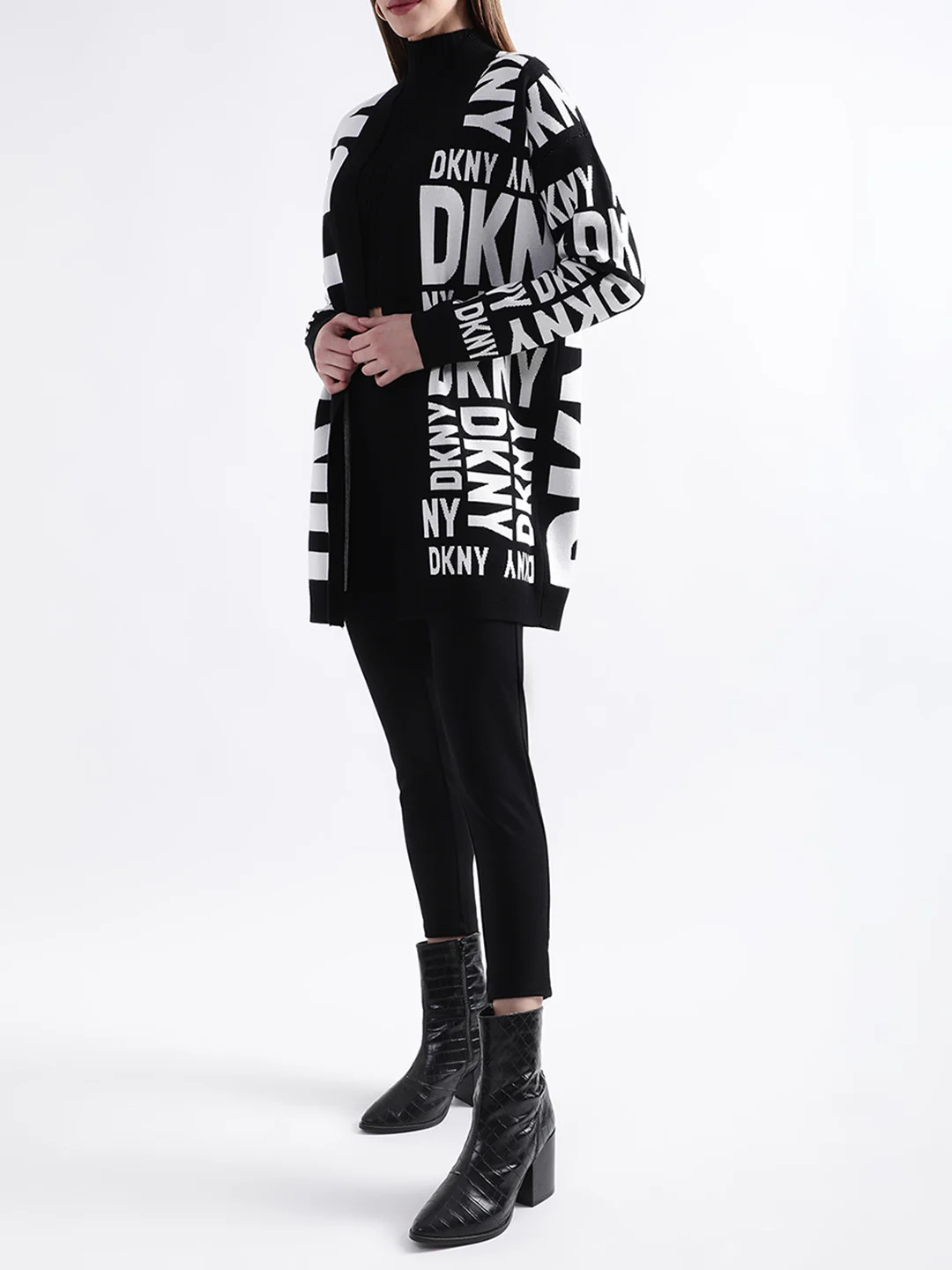 DKNY Women Black Sweater - Image 6