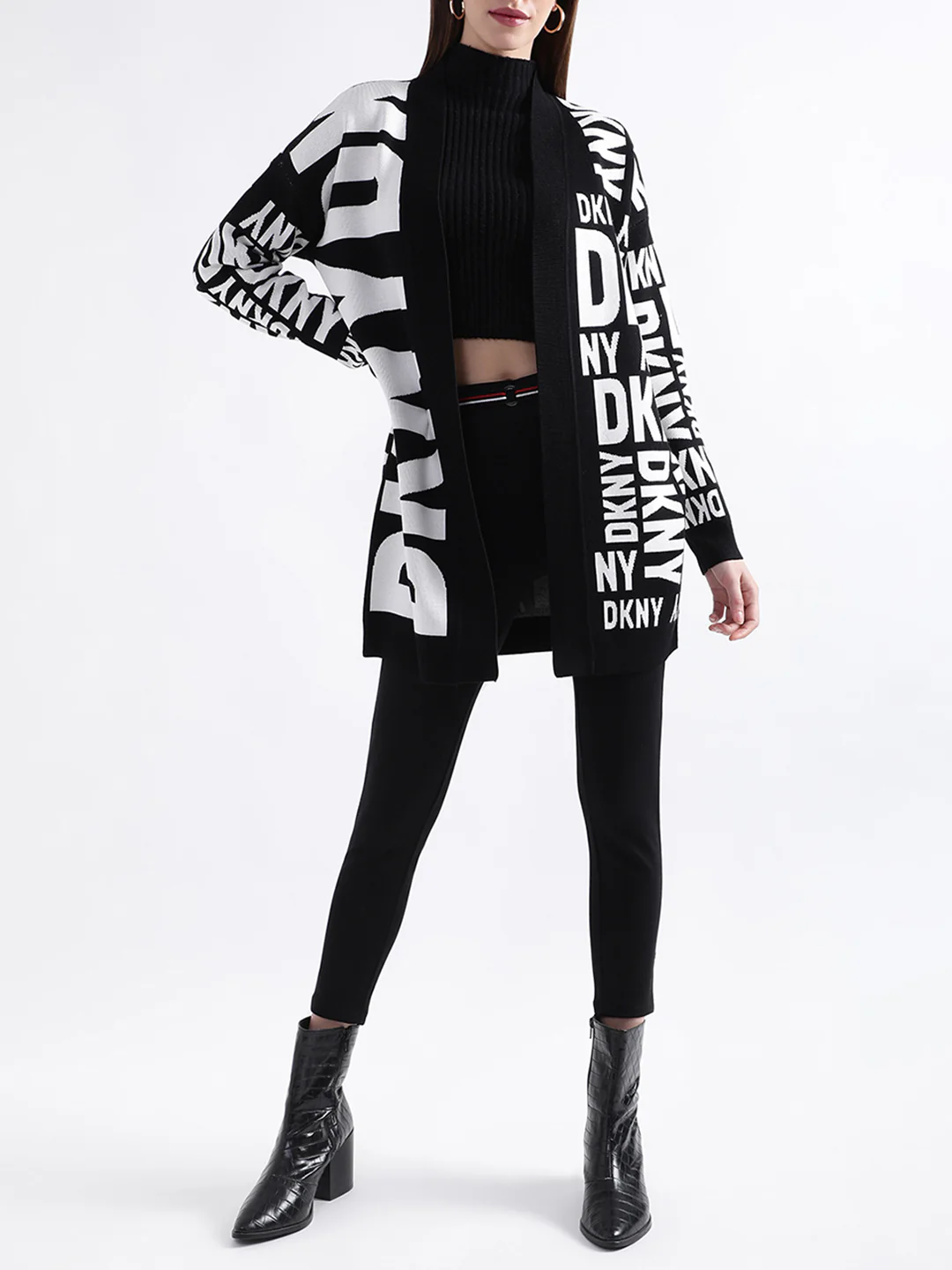 DKNY Women Black Sweater - Image 7