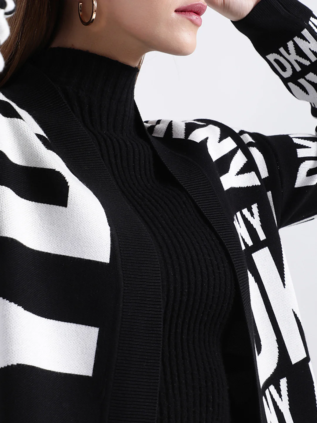 DKNY Women Black Sweater - Image 8