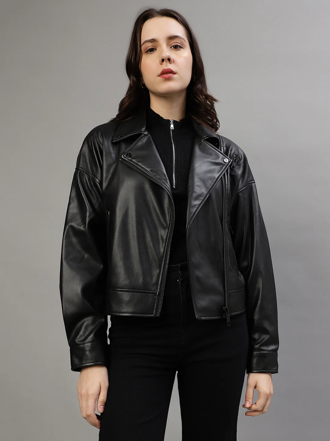 Dkny Women Solid Collar Neck Full Sleeves Jacket - Image 2
