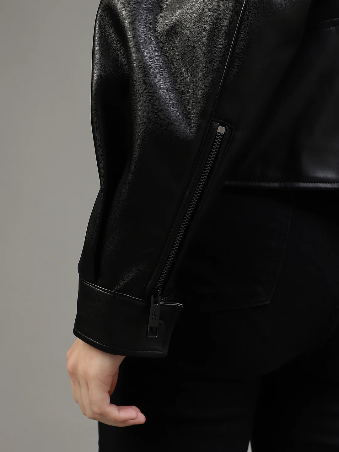 Dkny Women Solid Collar Neck Full Sleeves Jacket - Image 8