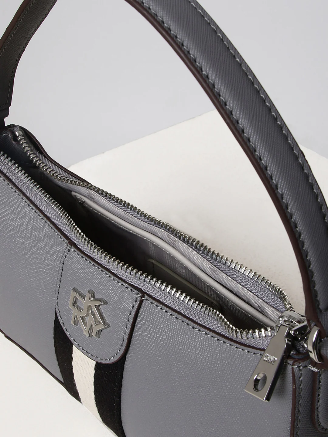 DKNY Women Light Charcoal Shoulder Bags - Image 9