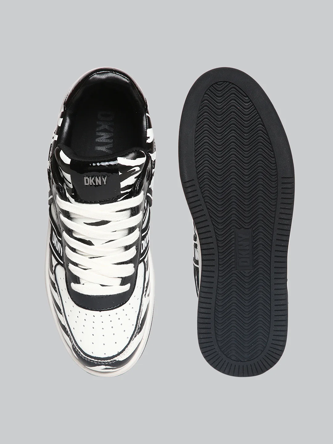 DKNY Women White & Black Sneakers - Image 4