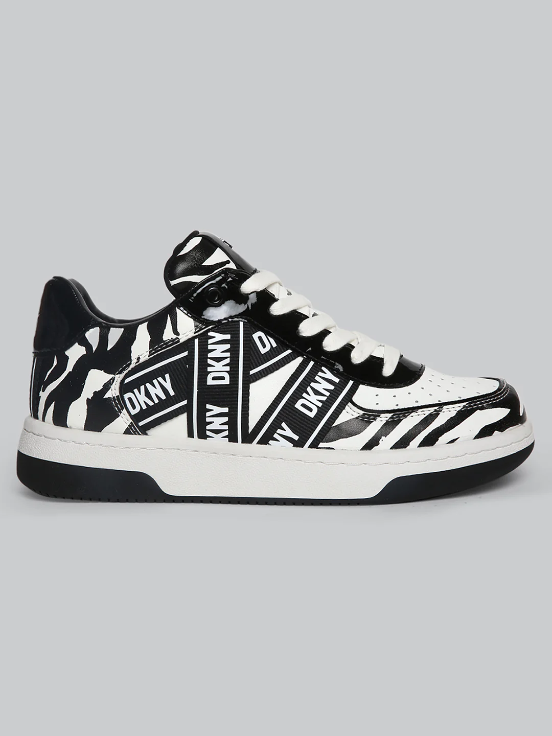 DKNY Women White & Black Sneakers - Image 5