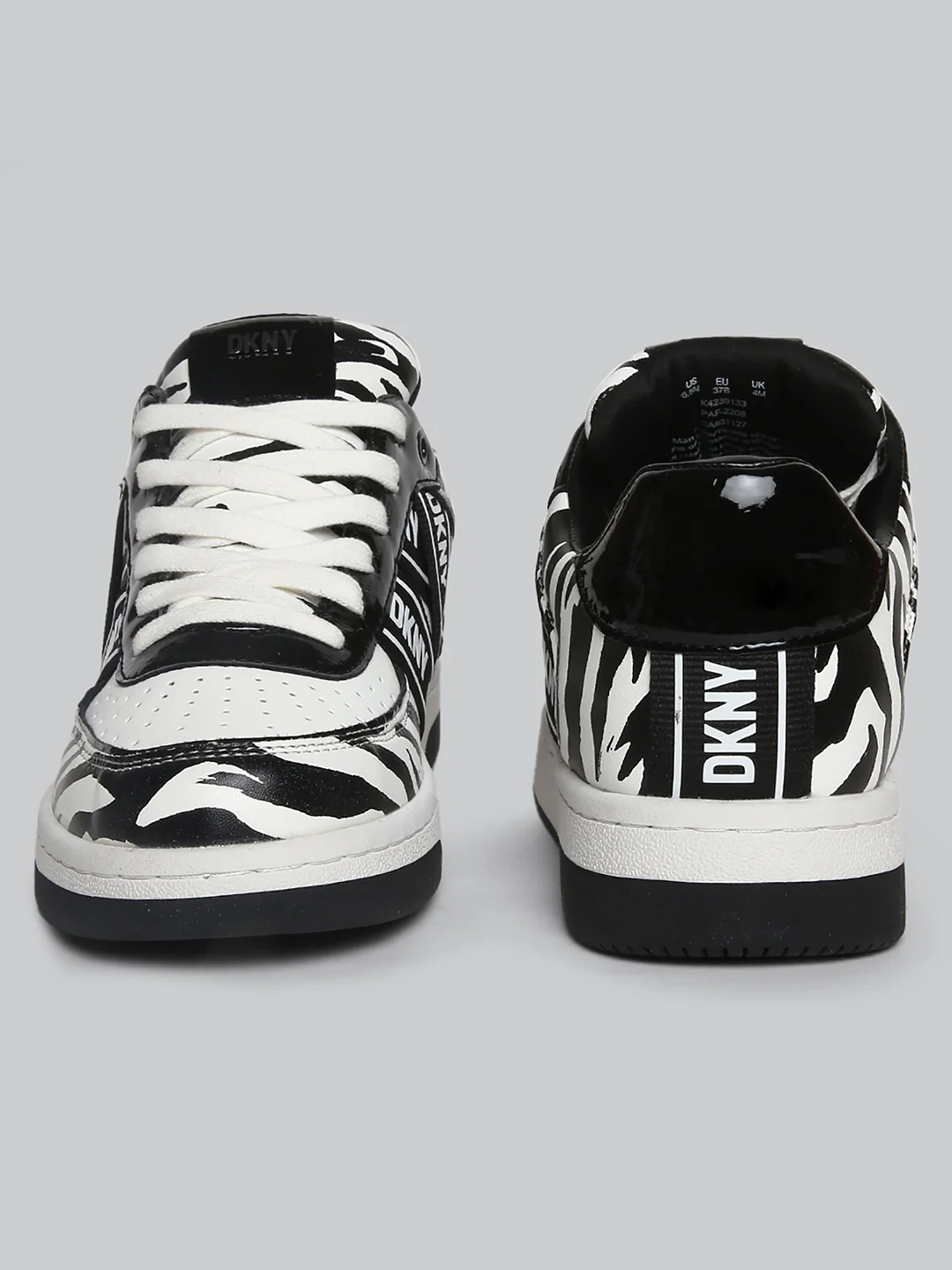 DKNY Women White & Black Sneakers - Image 6