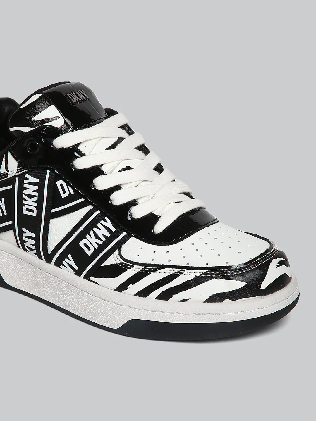 DKNY Women White & Black Sneakers - Image 7