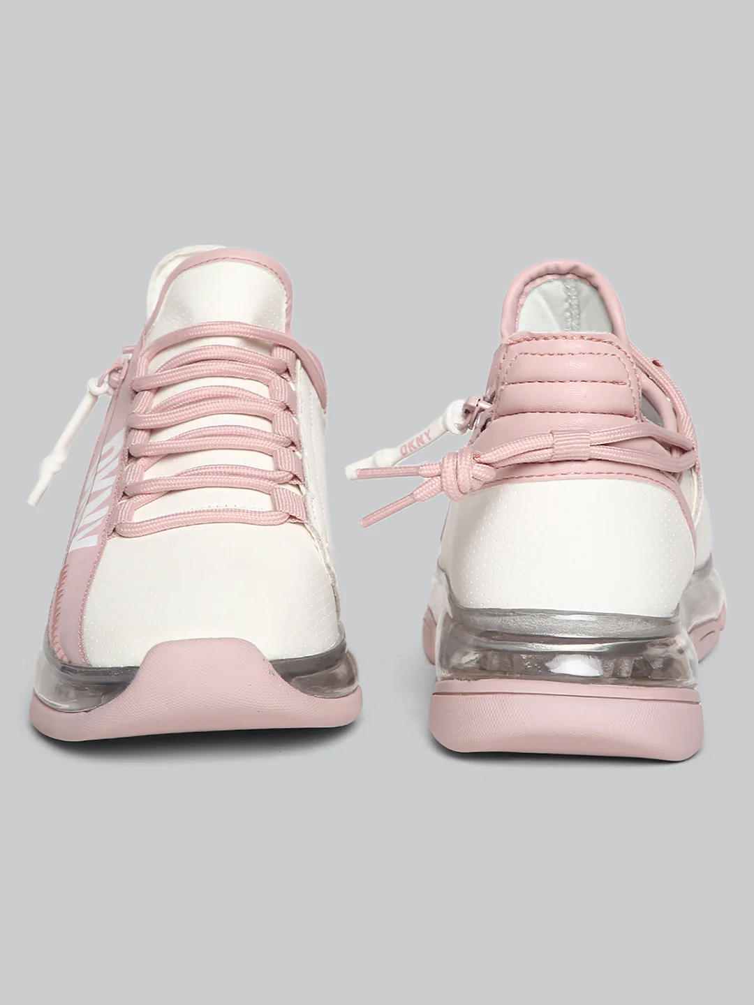 DKNY Women White & Pink Colour Blocked Sneakers - Image 7