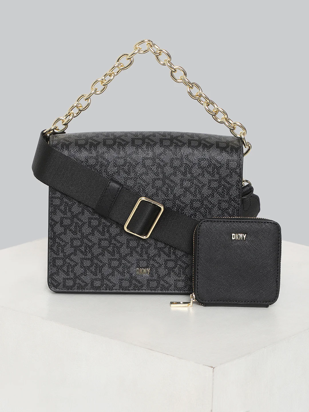 DKNY Women Black Printed Crossbody Bags - Image 6
