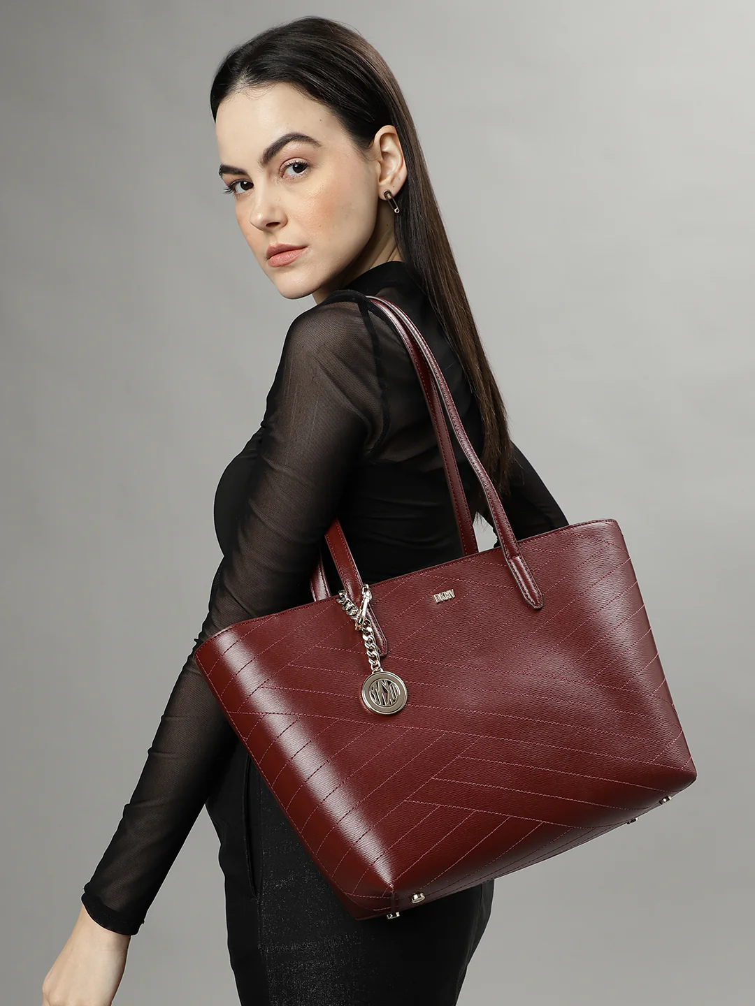Dkny Women Red Solid Tote Bags - Image 6