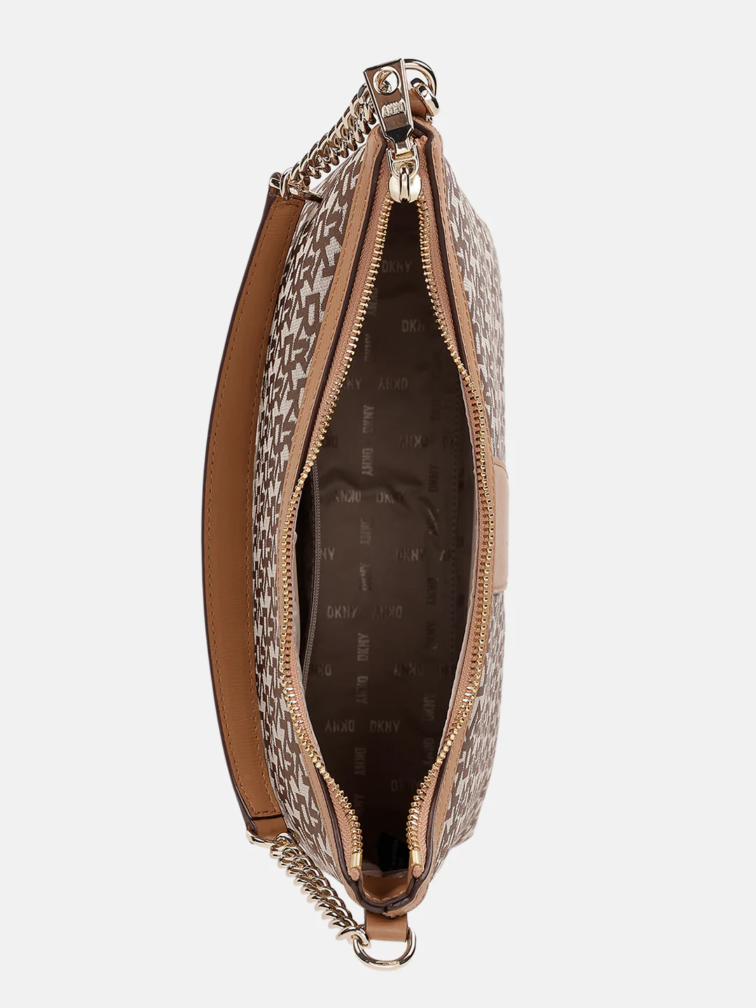 Dkny Women Brown Printed Hobo Bags - Image 4