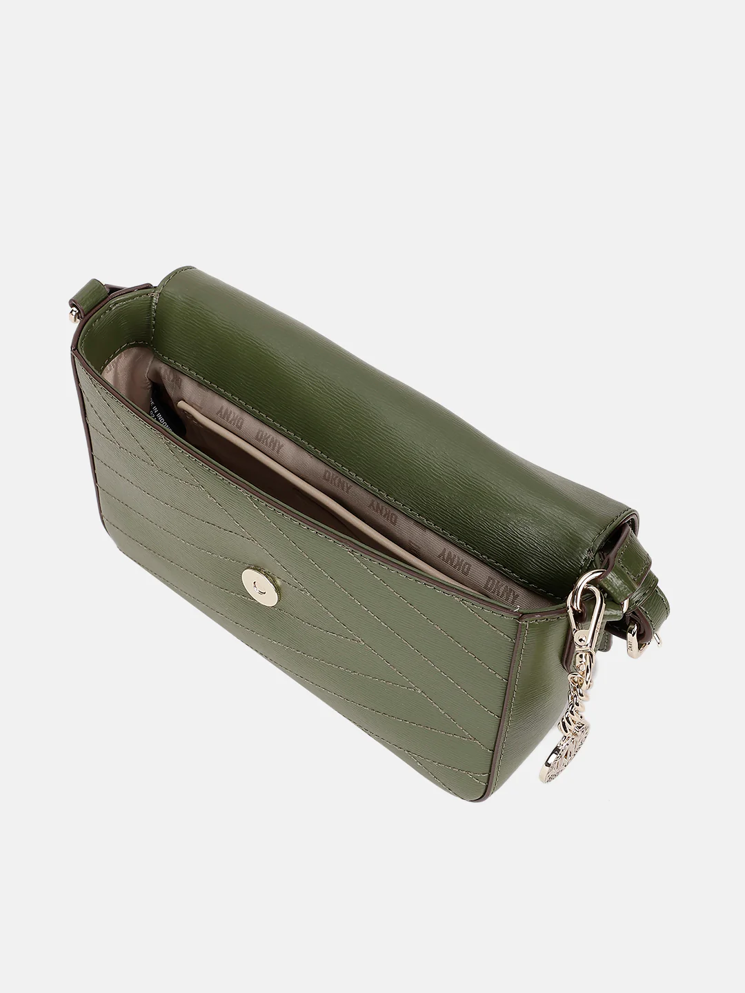 Dkny Women Green Solid Sling Bags - Image 4