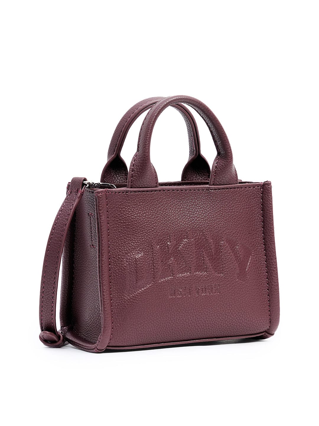 DKNY Women Wine Logo Mini Cross Body Bag - Image 3