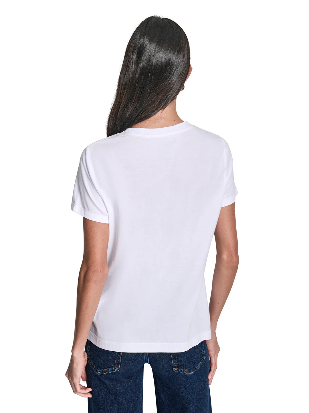 DKNY Women White Printed Regular Fit T-Shirt - Image 2