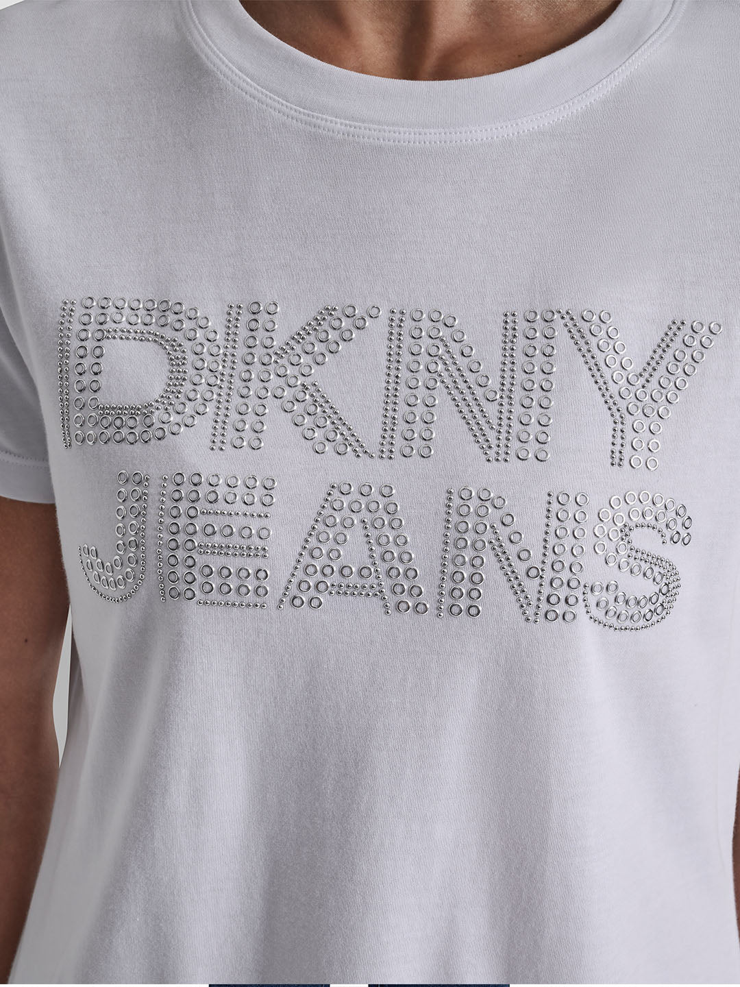 DKNY Women White Printed Regular Fit T-Shirt - Image 4