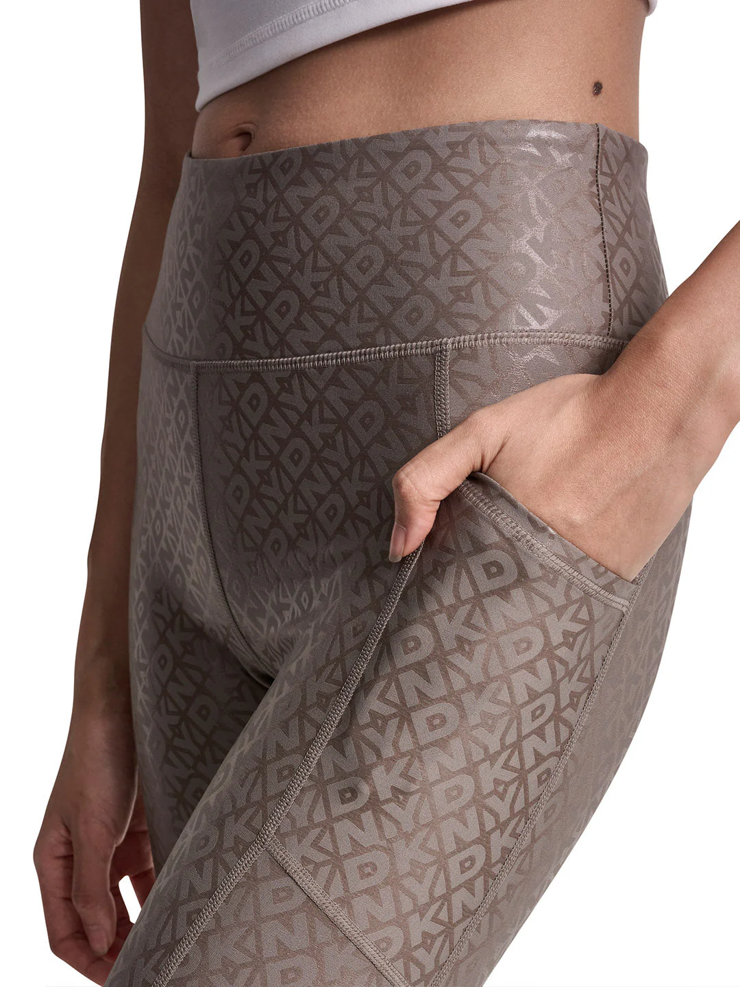 DKNY Women Brown Printed Skinny Fit Legging - Image 6