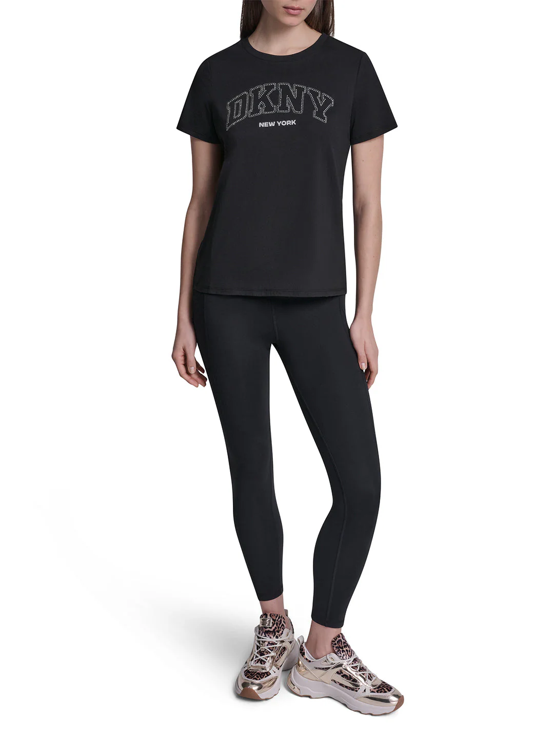 DKNY Women Black Printed Skinny Fit Legging - Image 4