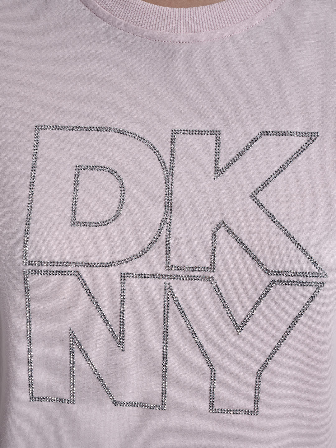 DKNY Women Pink Logo Print Regular Fit Pure Cotton T-Shirt - Image 4
