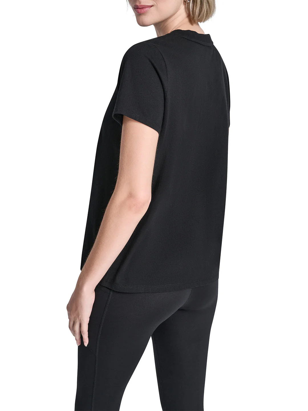 DKNY Women Black Printed Regular Fit Pure Cotton T-Shirt - Image 2