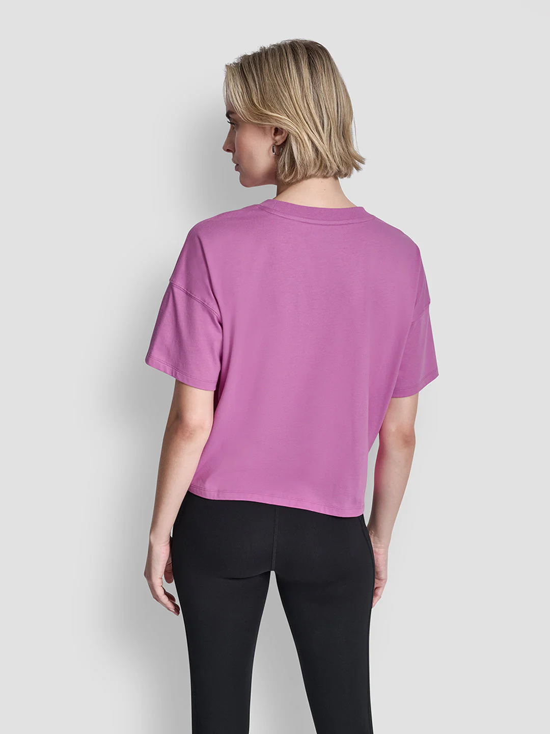 DKNY Women Purple Solid Regular Fit Pure Cotton Top - Image 2