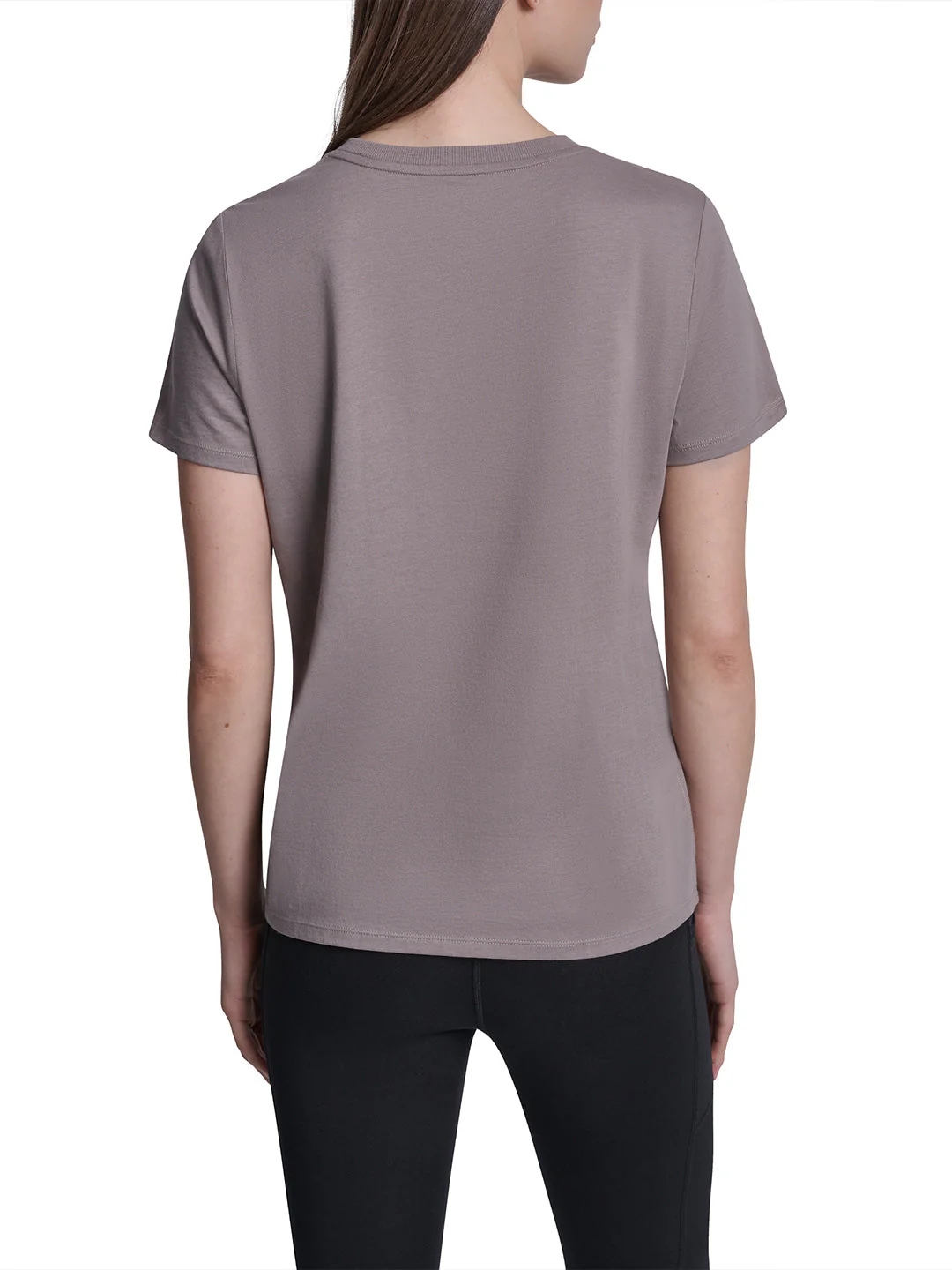 DKNY Women Brown Embellished Regular Fit Pure Cotton T-Shirt - Image 2