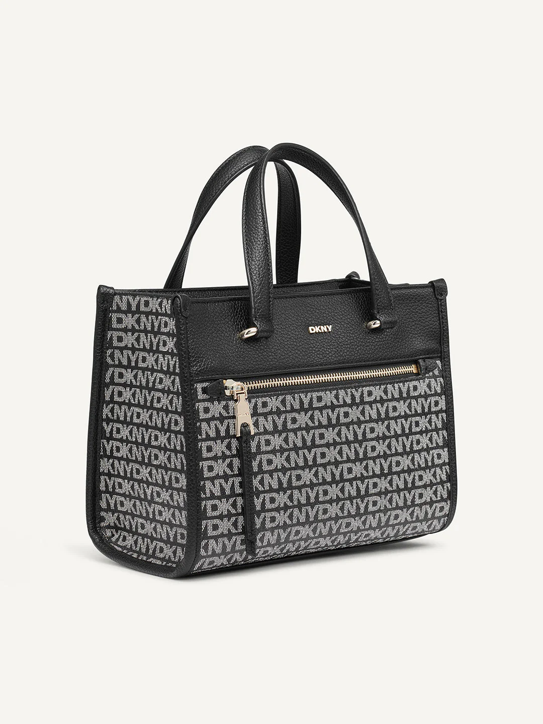 DKNY Women Black Logo Print Mini Tote Tote Bags - Image 5