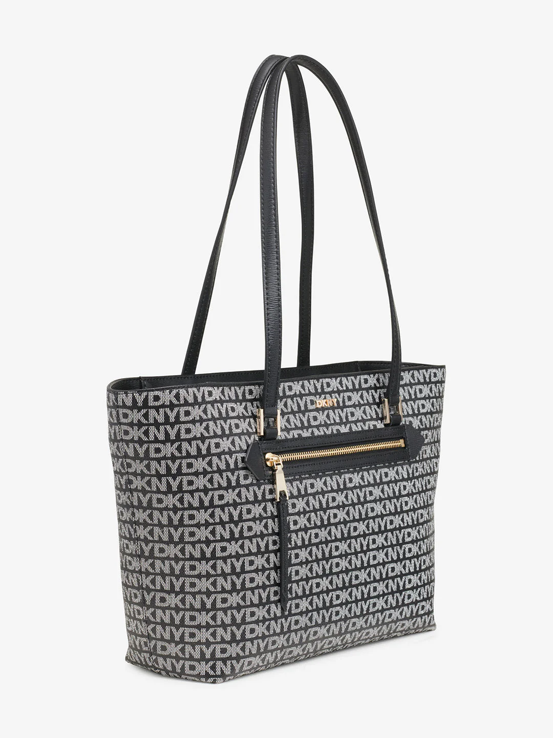 DKNY Women Black Logo Print  Tote Bags - Image 5