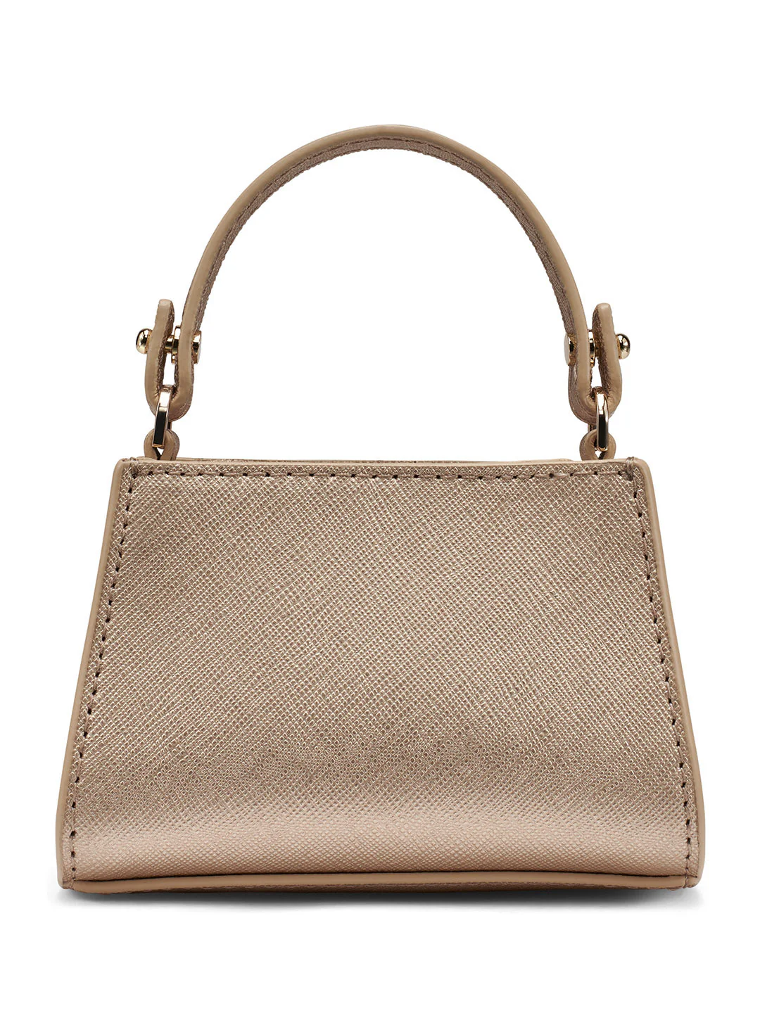 DKNY Women Gold Solid  Satchel - Image 2