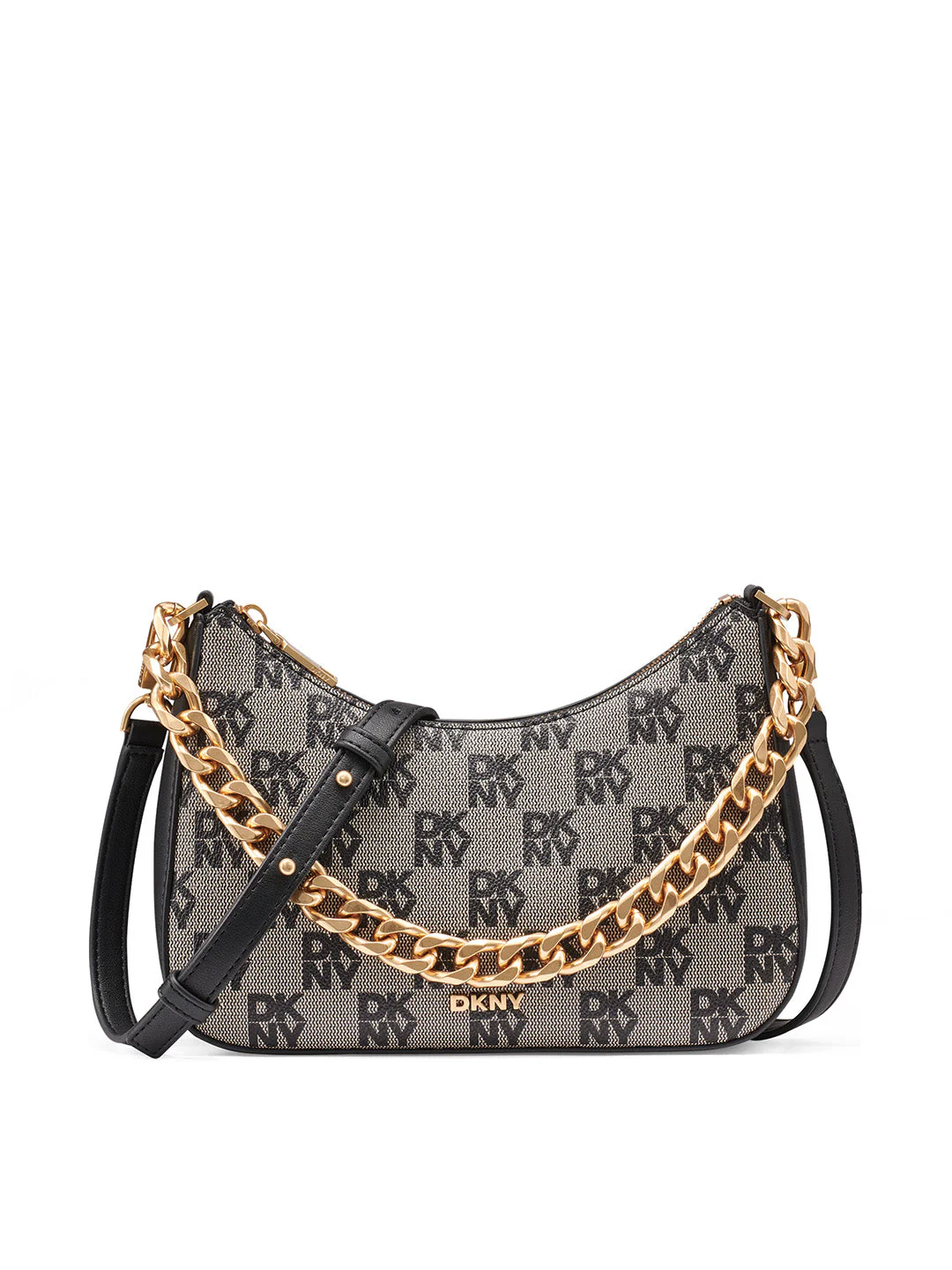 DKNY Women Black Logo Print  Crossbody Bags