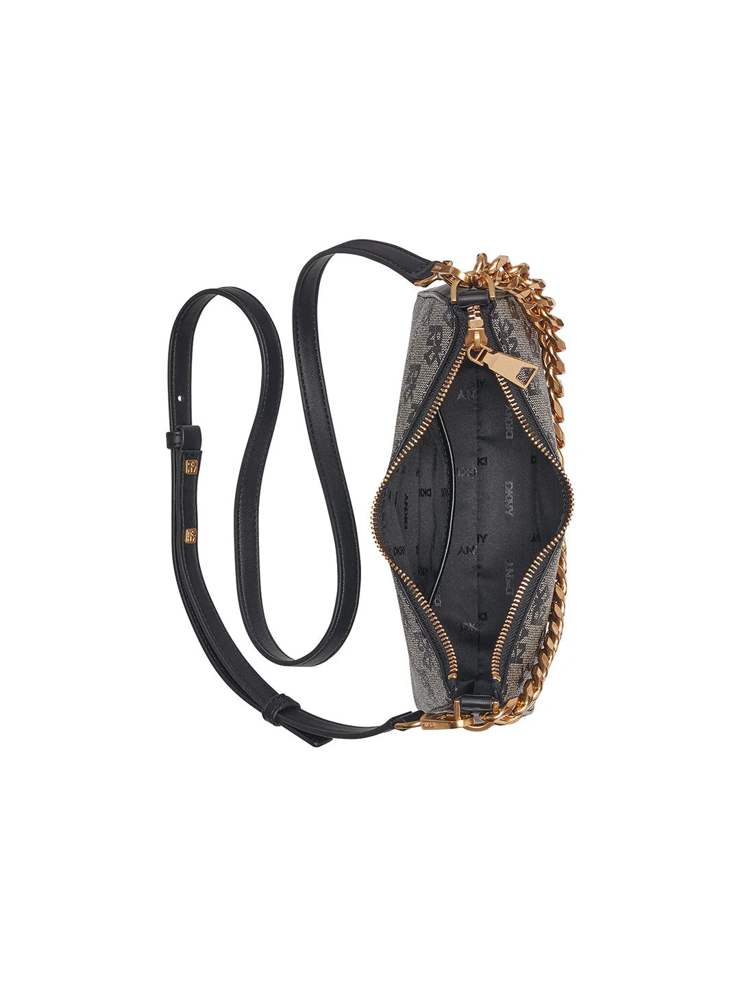 DKNY Women Black Logo Print  Crossbody Bags - Image 4