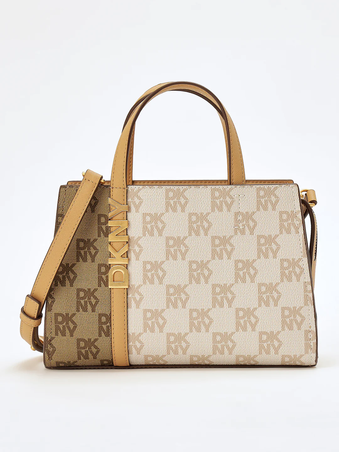 DKNY Women Beige Printed  Crossbody Bags