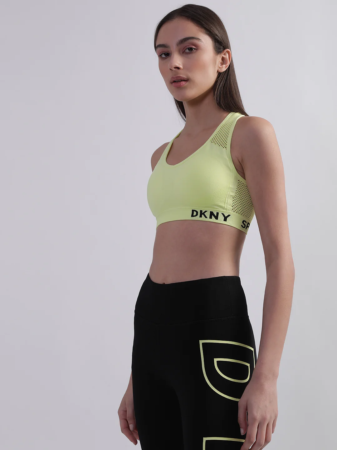DKNY Women Yellow Printed V Neck Top - Image 2