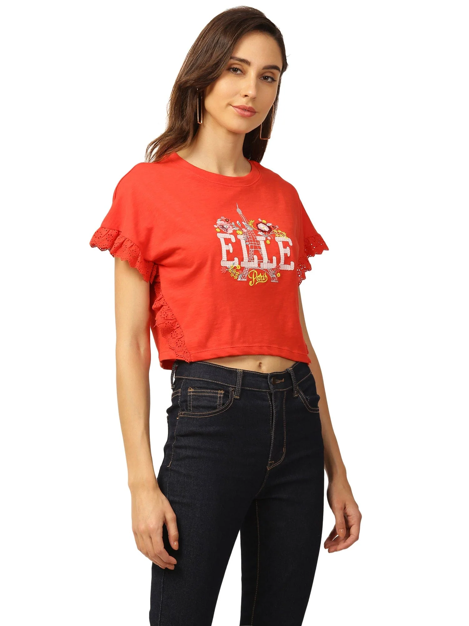 Elle Women Beige Tshirt - Image 6