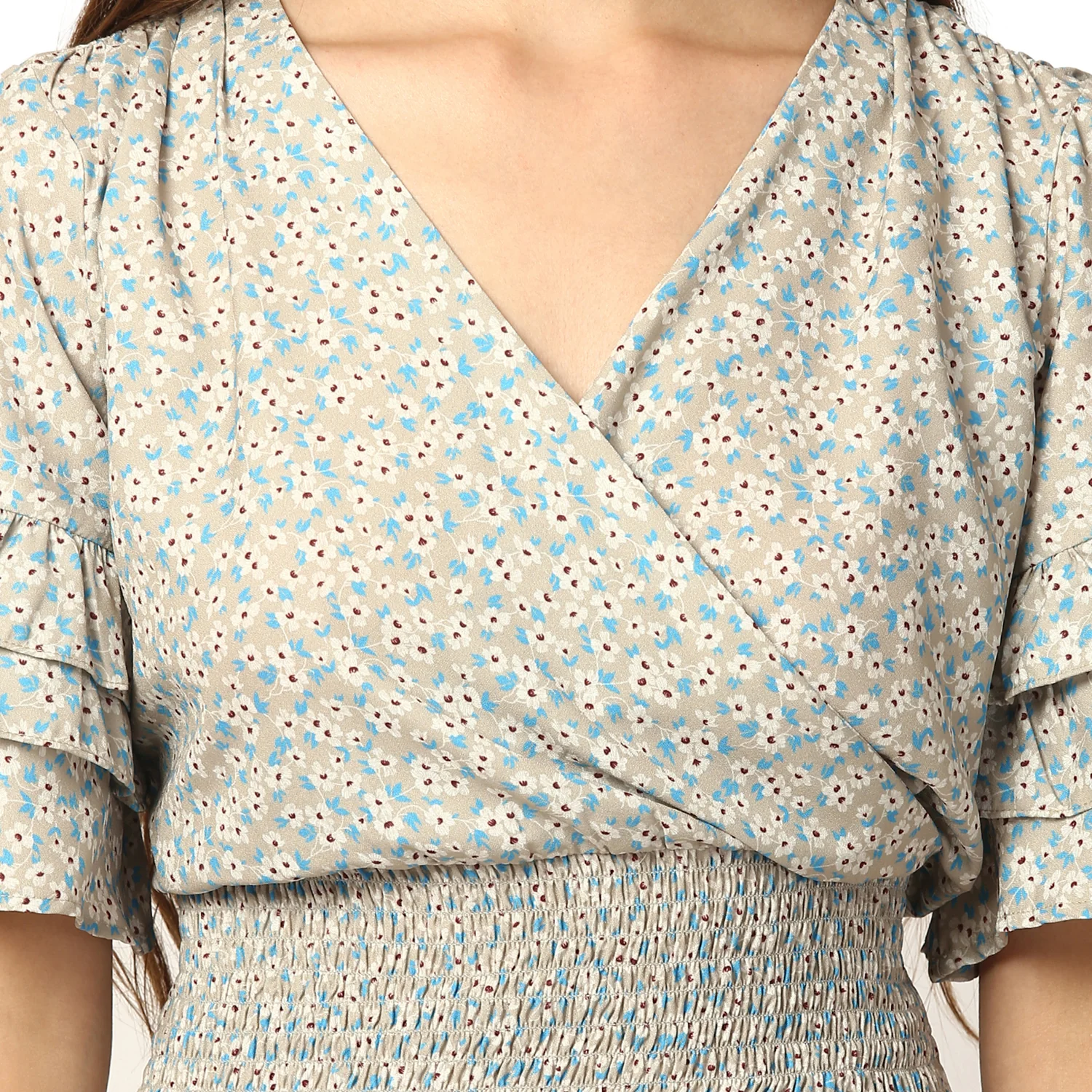 Elle Women Multi Printed Round Neck Top - Image 5