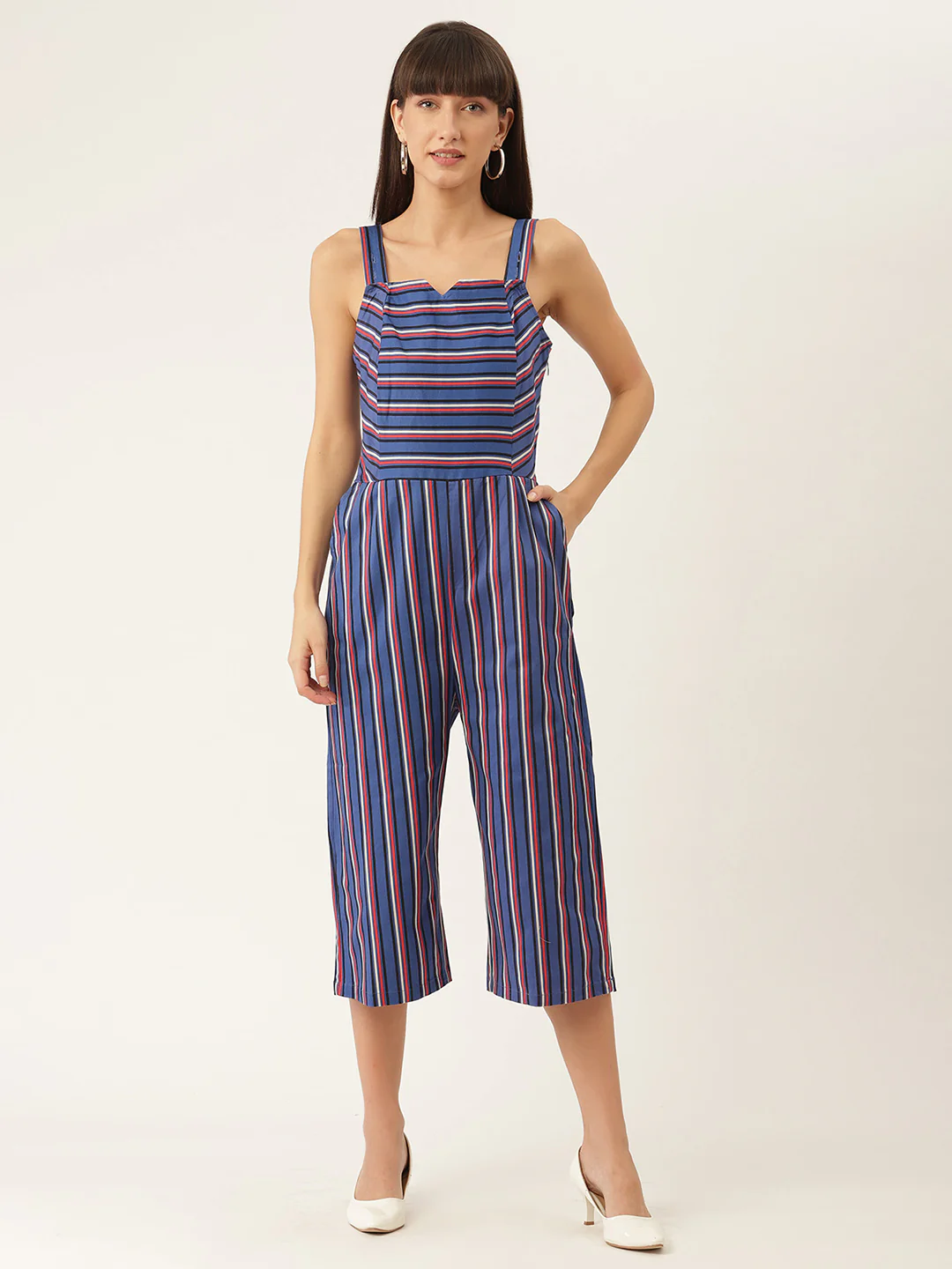 Elle Women Multi Printed Square Neck Jumpsuit
