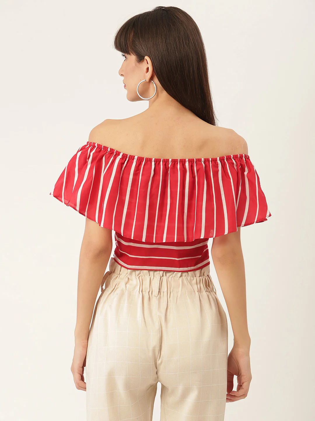 Elle Women Red Printed Round Neck Top - Image 2