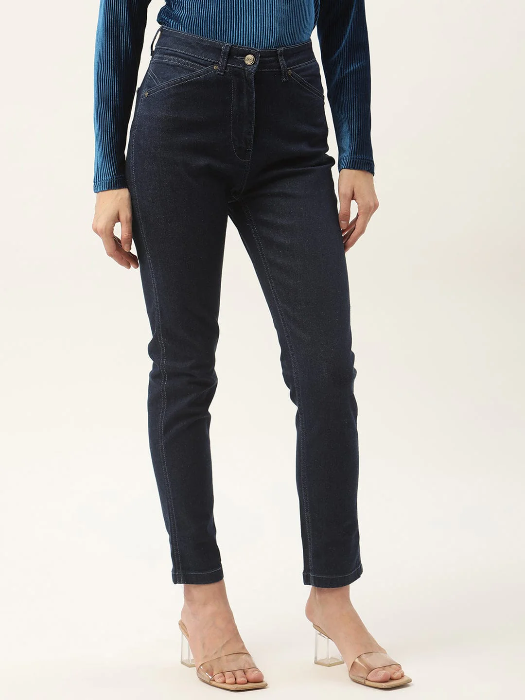 Elle Women Blue Straight Fit Jeans - Image 4