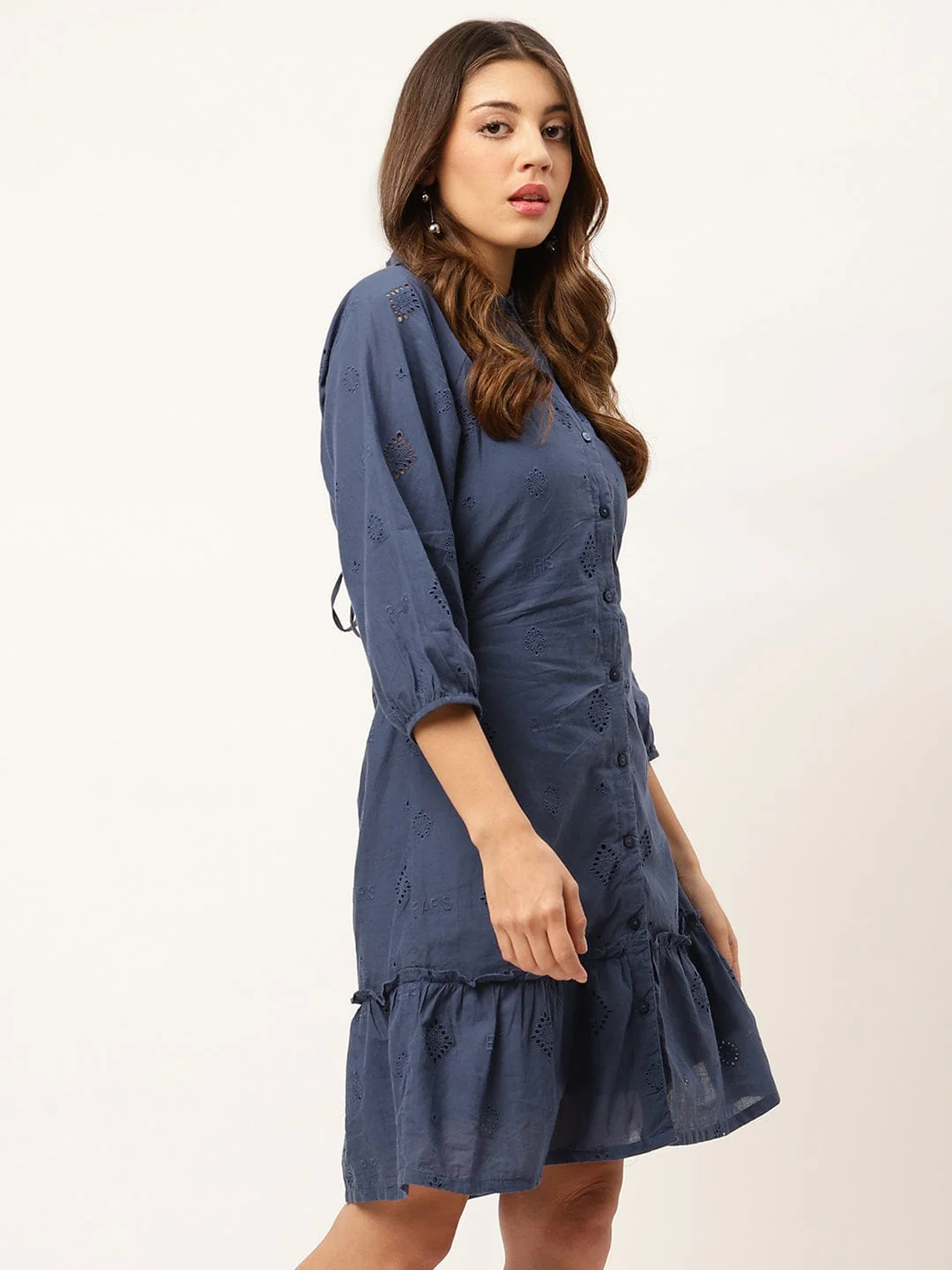 Elle Women Blue Dress - Image 4
