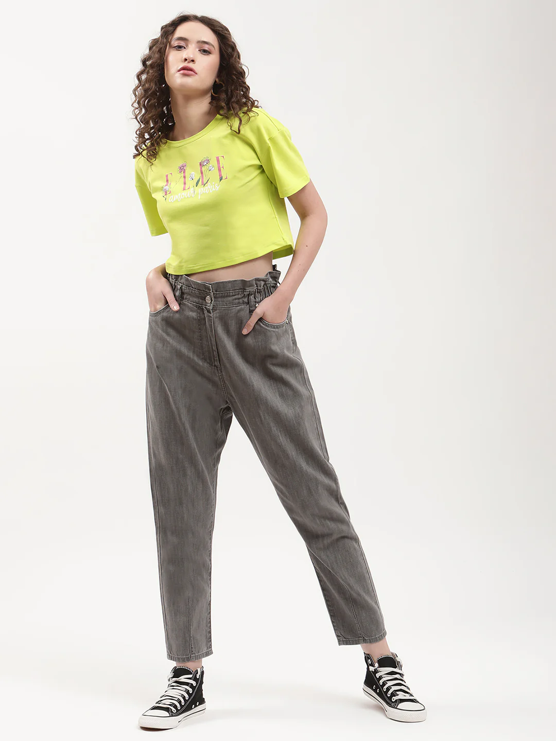 Elle Women Grey Solid Regular Fit Jeans - Image 5