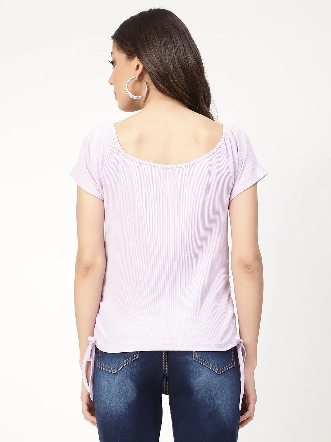 Elle Purple Striped Slim Fit Top - Image 2
