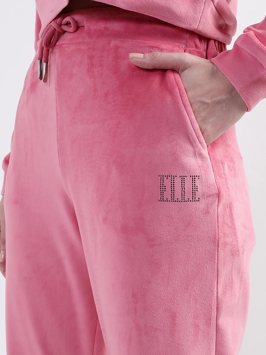 Elle Women Pink Solid Regular Fit Sweatpant - Image 5