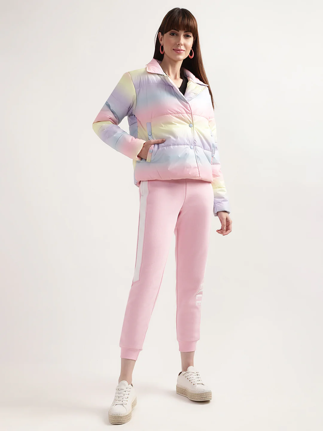 Elle Women Pink Solid Regular Fit Sweatpant - Image 5