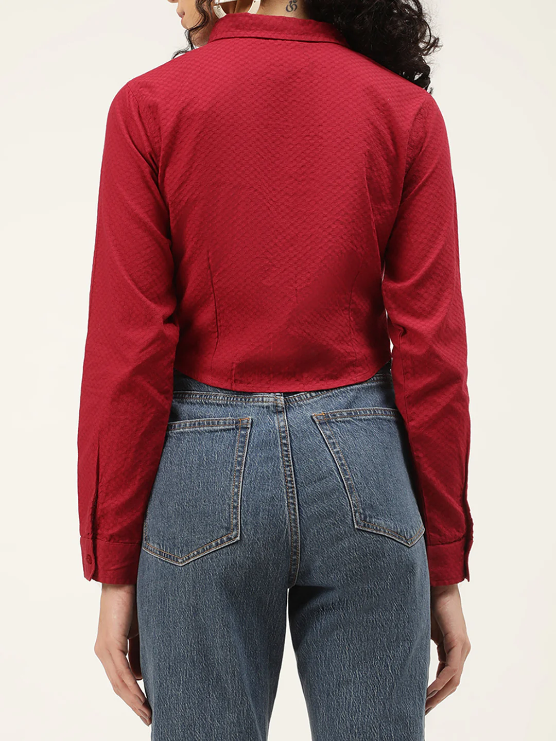 Elle Women Red Solid Top - Image 3