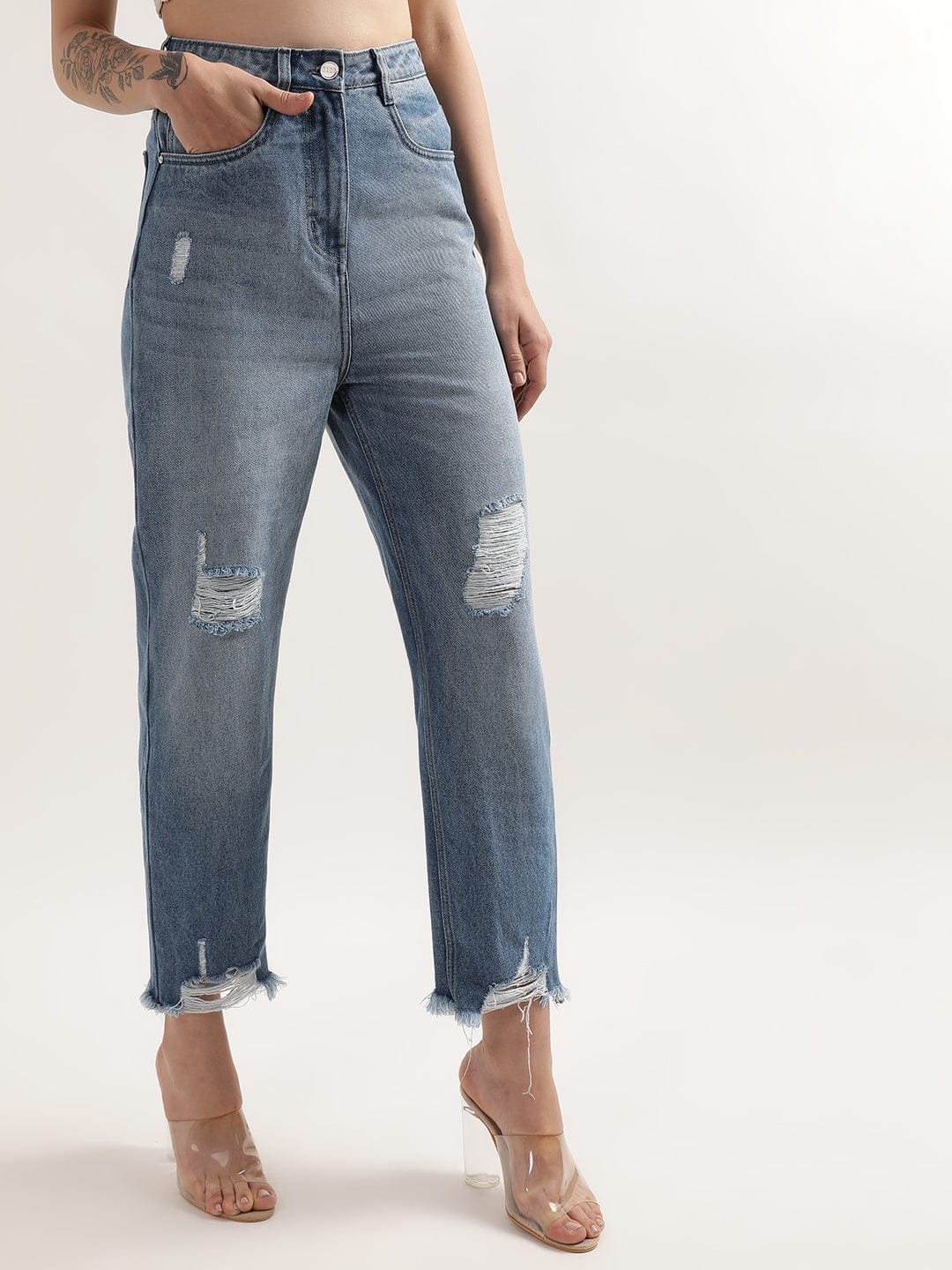 Elle Women Blue Regular Fit Jeans - Image 2