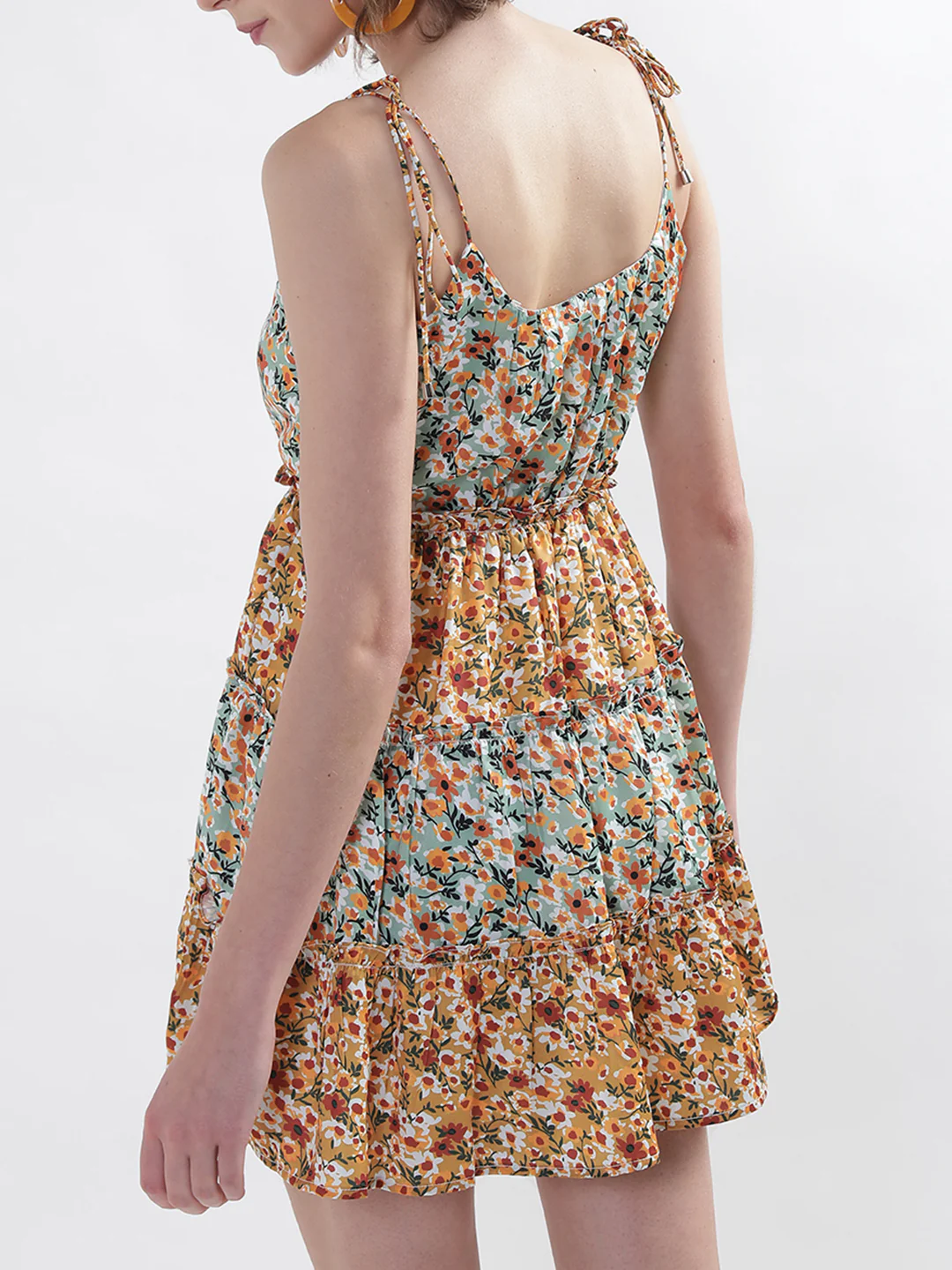 Elle Women Multi Printed Round Neck Dress - Image 2