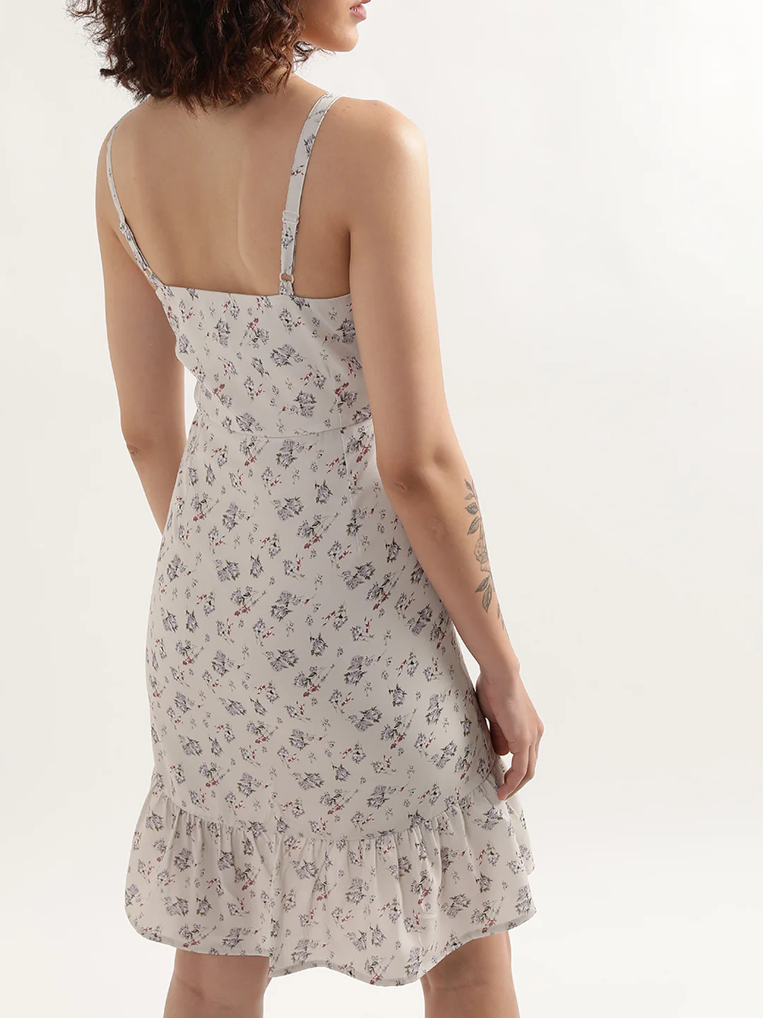 Elle Women Off White Printed V Neck Dress - Image 4