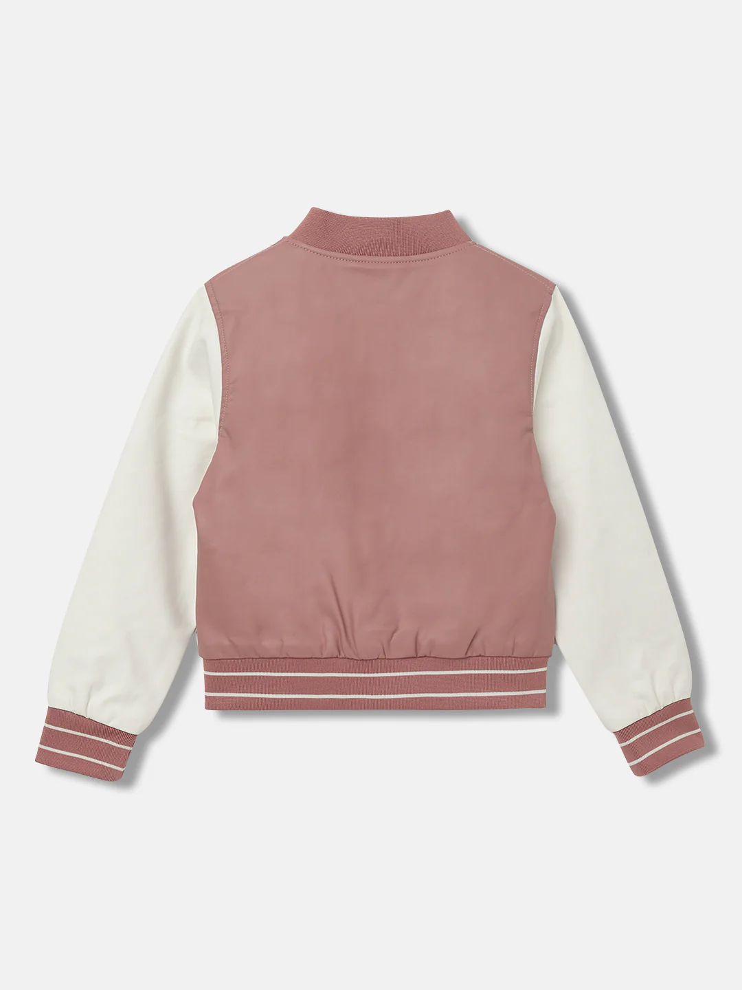 Elle Girls Multicolored Colourblocked Stand Collar Long Sleeves Bomber Jacket - Image 2