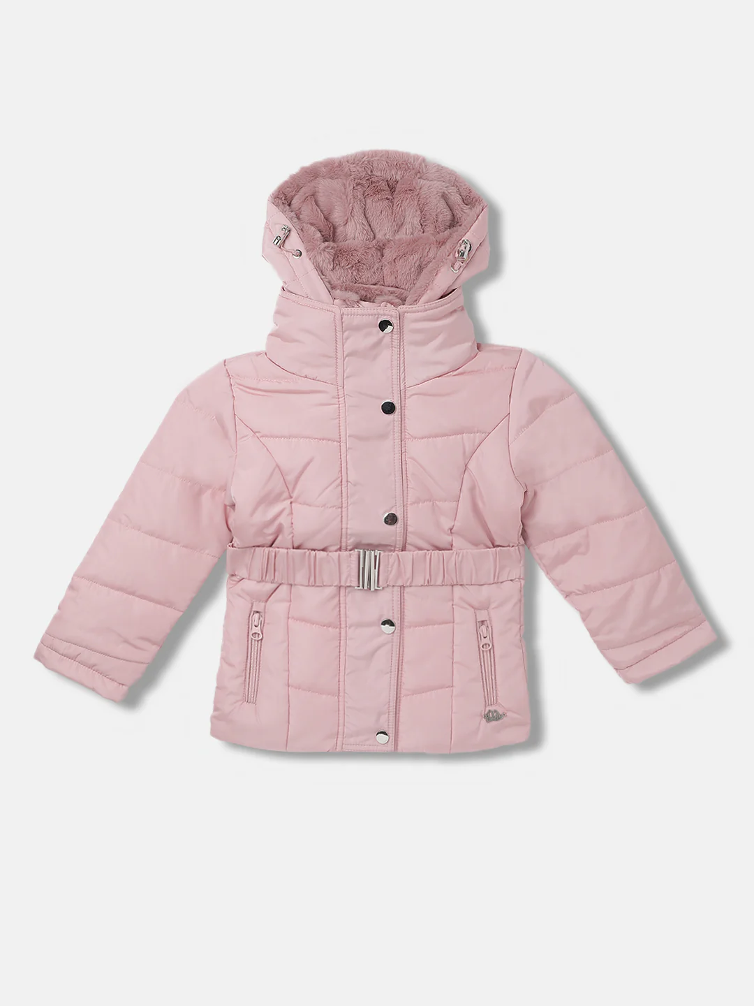 Elle Girls Solid Full Sleeves Stand Collar Jacket