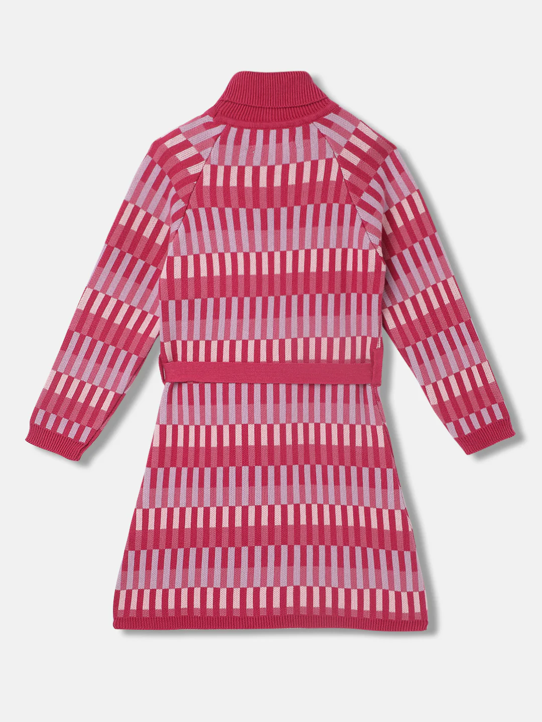 Elle Girls Printed Full Sleeves Turtle Neck Dress - Image 2