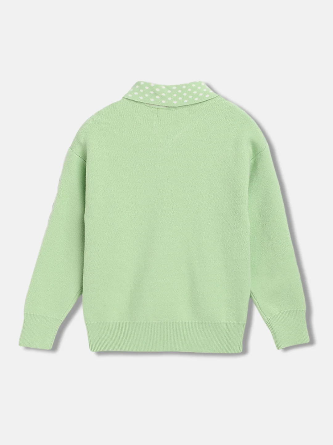 Elle Girls Solid Full Sleeves Round Neck Sweater - Image 2