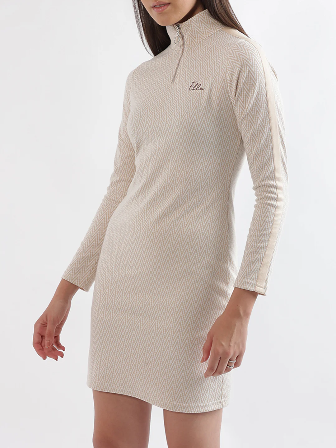 Elle Women Multi Printed Band Collar Dress - Image 2
